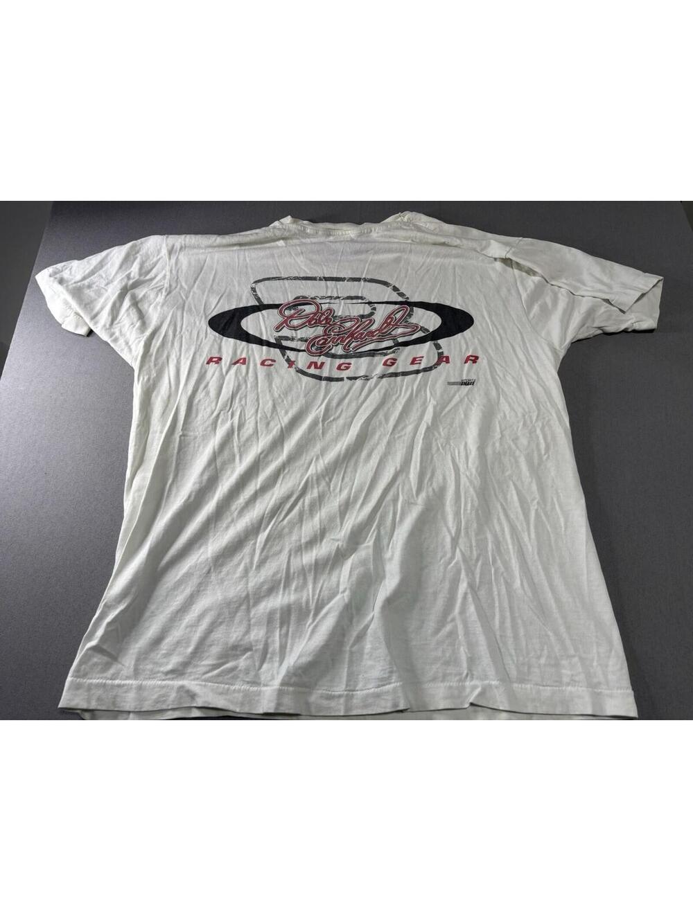 Vintage Dale Earnhardt Shirt Mens  XL White NASCAR Racing 3 Graphic Tee 90s